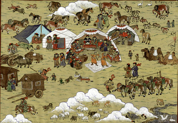 Сцены монгольской жизни