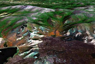 Вулкан Тогоо (вид из космоса)
